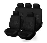 KWAYA Set Copri Sedile Per La Serie 3 E21 E30 E36 E46 E90 E91 E92 E93 F30 Set Coprisedili Auto Con Ricamo Universale Protezione Per Seggiolino Auto(Full set-Black)