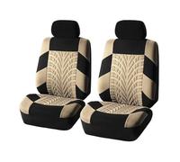 KWAYA Set Copri Sedile Per La Serie 3 E21 E30 E36 E46 E90 E91 E92 E93 F30 Set Coprisedili Auto Con Ricamo Universale Protezione Per Seggiolino Auto(Front seat-Beige)
