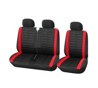 KWAYA Set Copri Sedile Per Master Per Trafic Universal Car Truck 2+1 Tipo Diviso Coprisedile Protettivo Quattro Colori(RED)