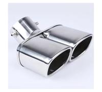 KWAYA Terminali di Scarico Terminale di Scarico per Auto Marmitta Terminale di Scarico Universale estremità Quadrata Uno Due Doppio ID 63 Mm Marmitta(D-Bend)