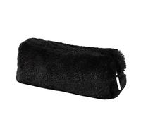 Kwayi - Astuccio per matite in peluche, con matite in peluche, bel supporto per il trucco, per adolescenti, ragazze, ragazzi, studenti, borsa per riporre monete e monete, nero, 1 pezzo, Beauty Case