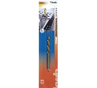 KWB Ø 5 mm punta per metalli HSS TiN 238650 (punta elicoidale HSS, qualità industriale, rettifica di precisione, alta velocità di taglio, DIN 338, punta in titanio)