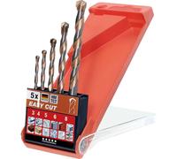 kwb 048300 HSS Punta multiuso 5 parti 3 mm, 4 mm, 5 mm, 6 mm, 8 mm Mandrino