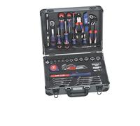 KWB 370740 Valigetta Utensili In Alluminio, 51 Pezzi | Valigetta in alluminio antiurto | dotazione di base | maniglia ergonomica | per casa, officina e uso mobile