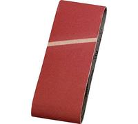 kwb 3x cloth sanding belt, 100 x 560 mm, K-100, corindone di alta qualità, per legno e metallo, carta abrasiva per levigatrici a nastro/levigatrici