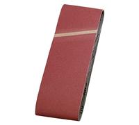 kwb 3x cloth sanding belt, 105 x 620 mm, K-100, corindone di alta qualità, per legno e metallo, carta abrasiva per levigatrici a nastro / levigatrici