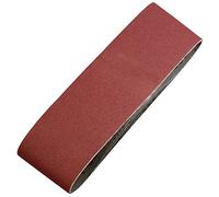 kwb 3x Nastro di levigatura in tessuto, 75 x 533 mm, K-80, Corindone nobile, per legno e metallo, carta vetrata per smerigliatrice a nastro / macinazione
