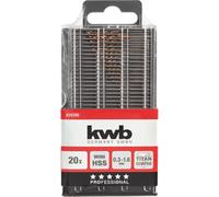 kwb 424290 HSS titanio Kit punte a spirale da metallo 20 parti 0.3 mm, 0.35 mm,