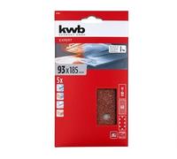 KWB 5 pattini abrasivi 186 x 93 mm GR60