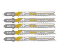 kwb 5 X Jigsaw Blades per laminato 620525 (Fine, Bi-Metal, Camber, T101BIF) U. A. per Einhell RT-JS 85