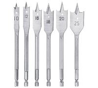 KWB 512490 Set Di Fresatura 6 Pezzi Precisione Punte Per Legno 10-25mm