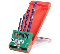 kwb 51300 Acciaio al cromo molibdeno Kit punte per pietra 4 parti 4 mm, 5 mm,