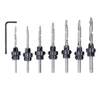 kwb 513190 Kit mecchie da legno 8 parti 3 mm, 3.5 mm, 4 mm, 4.5 mm, 5 mm, 5.5