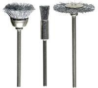 kwb Set di spazzole a filo, 3 pezzi, filo in acciaio HSS, ondulato 518000 3 pz.