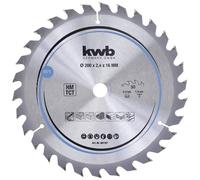 Kwb lama per sega circolare Ø 200x16 mm a taglio sottile 30 denti per legno