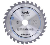 Kwb lama di ricambio per sega circolare Ø 216x30mm 30 denti per legno truciolati