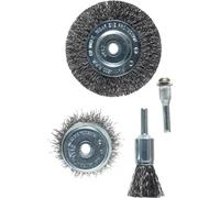 KWB spazzola metallica Set, 4 pezzi, acciaio, ondulate, 5975 - 00