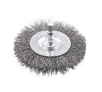 kwb Spazzola a disco grosso, filo di acciaio HSS, Ø 75 mm per metallo e pietra, spazzola metallica per trapano con albero esagonale E6.3, per rimuovere la ruggine, decalcificare, irruvidire e pulire, 1 pezzo