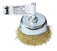 kwb 609113 Spazzola a tazza, filo ondulato in ottone, per luso con trapani e av