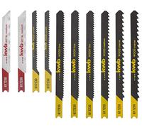 kwb 617230 Lame per seghetto alternativo con codolo S-30, set universale per metalli non ferrosi e legno, 10 pezzi