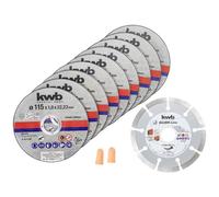 kwb 712031 Kit dischi da taglio 115 mm 10 pz. Acciaio inox