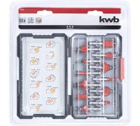 KWB 757295 KIT DI FRESE METALLO TEMPRATO DIAMETRO ALBERO 8 MM 12 PARTI