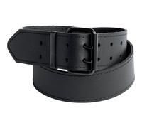 kwb 908820 Cintura in cuoio robusto, fibbia a doppia barra, in nero, 105 cm, con cuciture bianche, per borse per attrezzi, jeans ecc.