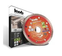 Kwb 1 disco da taglio diamantato turbo gres 125x22 mm per smerigliatrice ideale