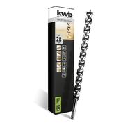 kwb Akku-Top Double Cut Japan snake bit 042528 (28 mm, con gambo esagonale 11mm, lunghezza totale 460 mm, 2 pretagli, rivestimento antiaderente per legno morbido e duro)