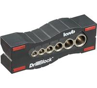 kwb Ausilio per la foratura/maschera di foratura Ø 44899 mm DrillBlock per la foratura ortogonale/diritta e precisa di superfici, materiali rotondi e spigoli, inclusi i Grip-Points