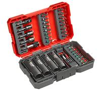kwb Bit box per chiavi a percussione/impatto Set di punte da 35 pezzi con portapunte e bussole resistenti agli urti, codoli E C 44626