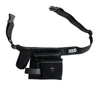 kwb Borsa portautensili in pelle con cintura, versatile borsa per attrezzi per artigiani, professionisti e fai da te, robusta pelle bovina, 5 scomparti, porta martello, tasca per coltelli e supporto