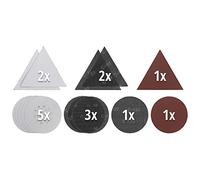 kwb Einhell - Set di 15 pezzi di carta vetrata per cartongesso (Ø 225 mm, 287 x 287 x 287 mm, 13 x P80, 2 x P120, adatto ad esempio per smerigliatrici per cartongesso Einhell TE-DW 225 X e TC-DW 225)