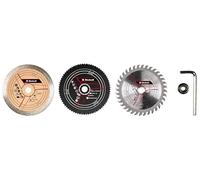 kwb by Einhell Set di 3 lame per sega circolare a mano (Ø 89 mm, HSS, HM e diamantate, adatte per mini sega circolare a mano TC-CS 860/1)