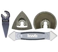 kwb by Einhell Set di 4 attrezzi multiuso per piastrelle, accessori multifunzion