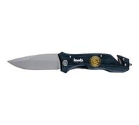 kwb Coltello di soccorso con tagliacinture e frangivetro, extra affilato, coltello di emergenza con lama da 90 mm