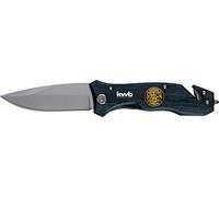 kwb Coltello di soccorso con tagliacinture e frangivetro, extra affilato, coltello di emergenza con lama da 90 mm
