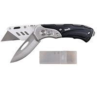 kwb Coltello universale pesante incl. coltello da taglio, pieghevole, due lame extra affilate 60 x 19 mm in metallo, incl. lame di ricambio, comando a due mani