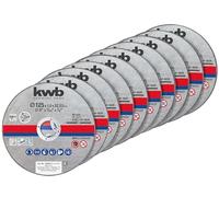 kwb Dischi da taglio smerigliatrice angolare sottile 125 mm Disco da taglio f. Acciaio inox INOX in scatola di cartone con tappo per orecchie ABM. 125 x 1 x 22,23, Ø