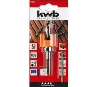 kwb Drill hardwood HSS-M2 con fermata di profondità e svasatura, Ø 4 mm