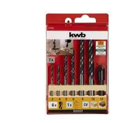 KWB Einhell 49514200 Set 7 Punte Acciaio Due Smussi Per Legno + Svasatore