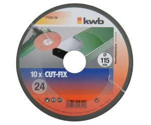kwb Fibra Rowing Ruota GRANO 24 cut-fix sparpack 715824 (molatura, 115 x 22, 5 pezzi, per rettifica pesante, acciaio)