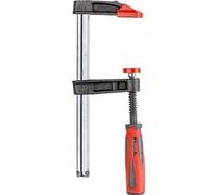 kwb Forza di vite Profi di con maniglia a 2 componenti 50x150, larghezza di serraggio 150 mm, profondità di serraggio 50 mm, mascelle di serraggio in acciaio casting a temperatura, cacciavite con profili cavi