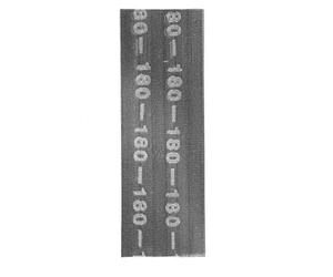 kwb Griglia Grid Foderatura di carta rettificata Abrasive Fetta per macinazione bagnata e asciutta, f. Grinder a mano 93 x 280 K-180, realizzato in fibra di vetro, perforato M. Velcro, 2 pz.