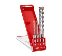 kwb HB2X SDS Plus Set de forets, 4 pièces, 110/160 mm, Ø 5/6 / 8/10 mm (HM X Cross Point, spirale fraisée en forme de U, acier 40 CR, SDS Plus)