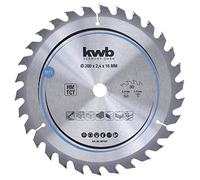 Kwb lama per sega circolare Ø 200x16 mm a taglio sottile 30 denti per legno