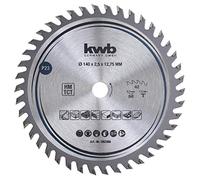 kwb lama per sega circolare 140 x 12,7 mm, taglio molto fine, adatta per piani di lavoro, legno e pannelli rivestiti
