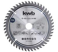 kwb lama per sega circolare 150 x 20 mm, taglio molto fine, adatta per piani di lavoro, legno e pannelli rivestiti