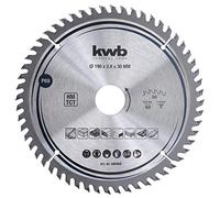 kwb lama per sega circolare 190 x 30 mm, taglio molto fine, adatta per piani di lavoro, legno e pannelli rivestiti