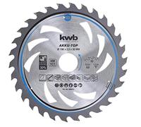 kwb lama per sega circolare 190 x 30 mm, taglio ultrarapido, ottimale per macchine a batteria, adatta per legno tenero e duro, listellare e truciolare